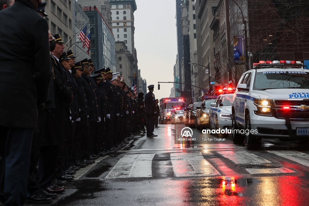 Funeral del asesinado policía Jason Rivera en la catedral San Patricio de Nueva York