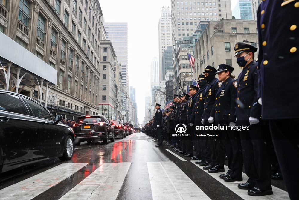 Funeral del asesinado policía Jason Rivera en la catedral San Patricio de Nueva York