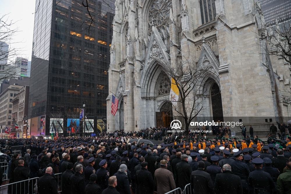 Funeral del asesinado policía Jason Rivera en la catedral San Patricio de Nueva York