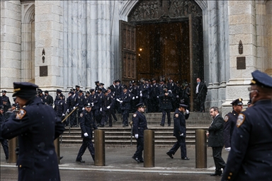 Funeral del asesinado policía Jason Rivera en la catedral San Patricio de Nueva York