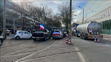  Hollanda'da "Özgürlük Konvoyu" eylemi düzenlendi  