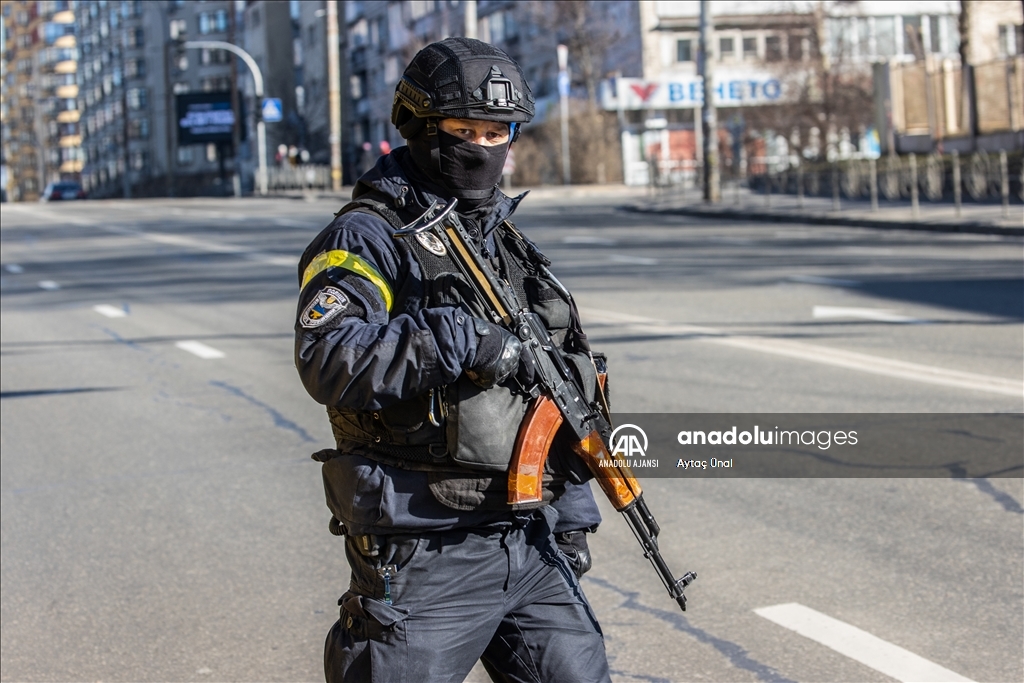 Ukrayna'nın başkenti Kiev'de yoğun güvenlik önlemleri