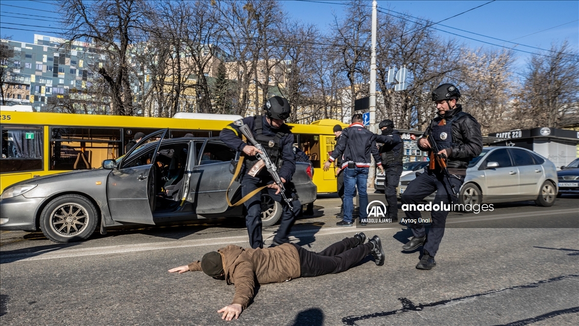 Ukrayna'nın başkenti Kiev'de yoğun güvenlik önlemleri