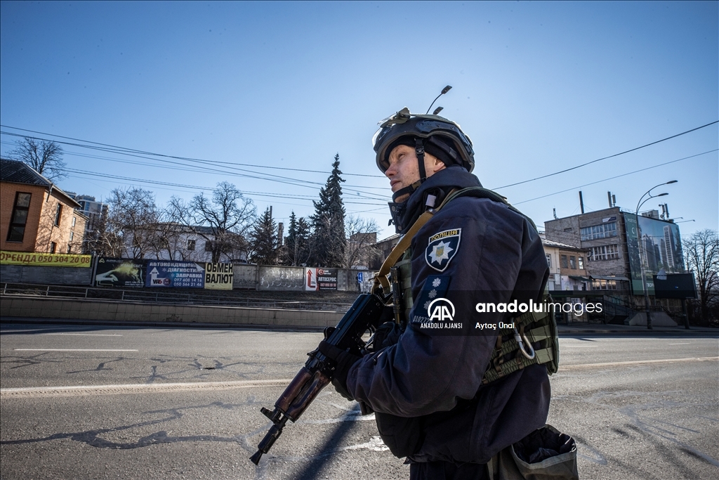 Ukrayna'nın başkenti Kiev'de yoğun güvenlik önlemleri