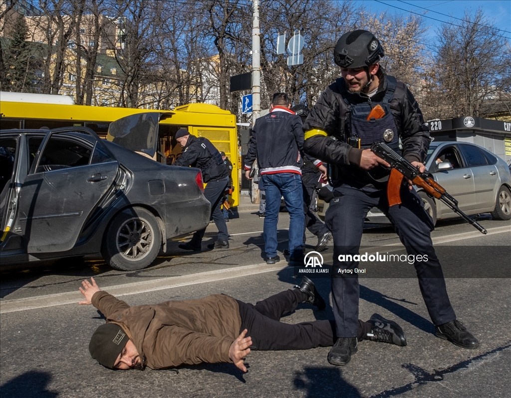 Ukrayna'nın başkenti Kiev'de yoğun güvenlik önlemleri