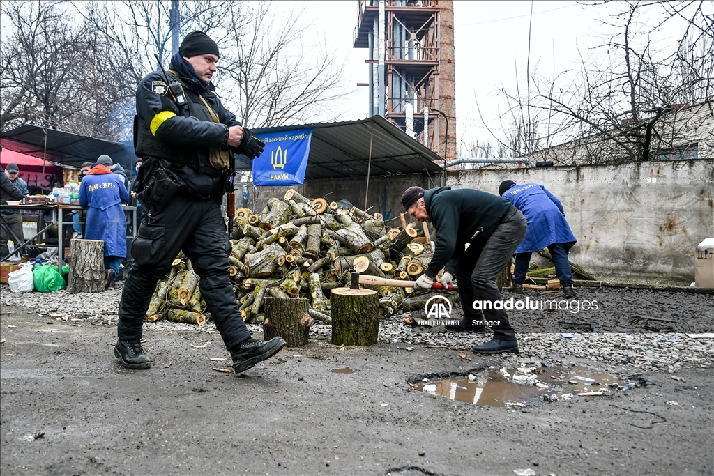 Ukrayna'nın Zaporozhye kentinde savunma merkezi kuruldu