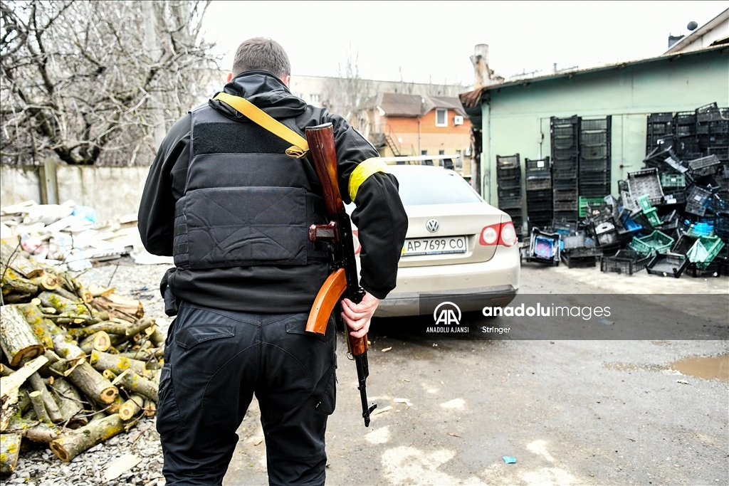 Ukrayna'nın Zaporozhye kentinde savunma merkezi kuruldu