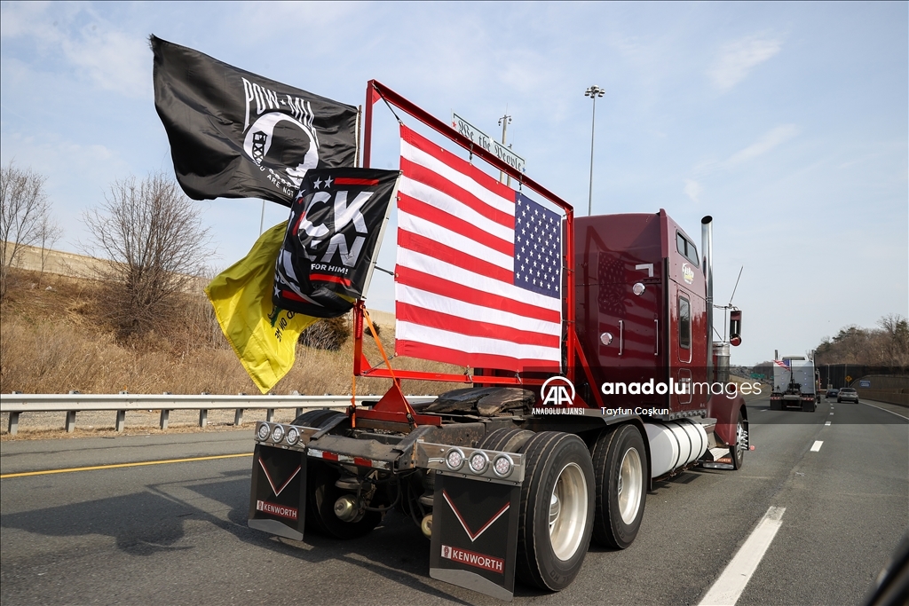 Kovid-19 aşısı karşıtı kamyoncular Washington'da