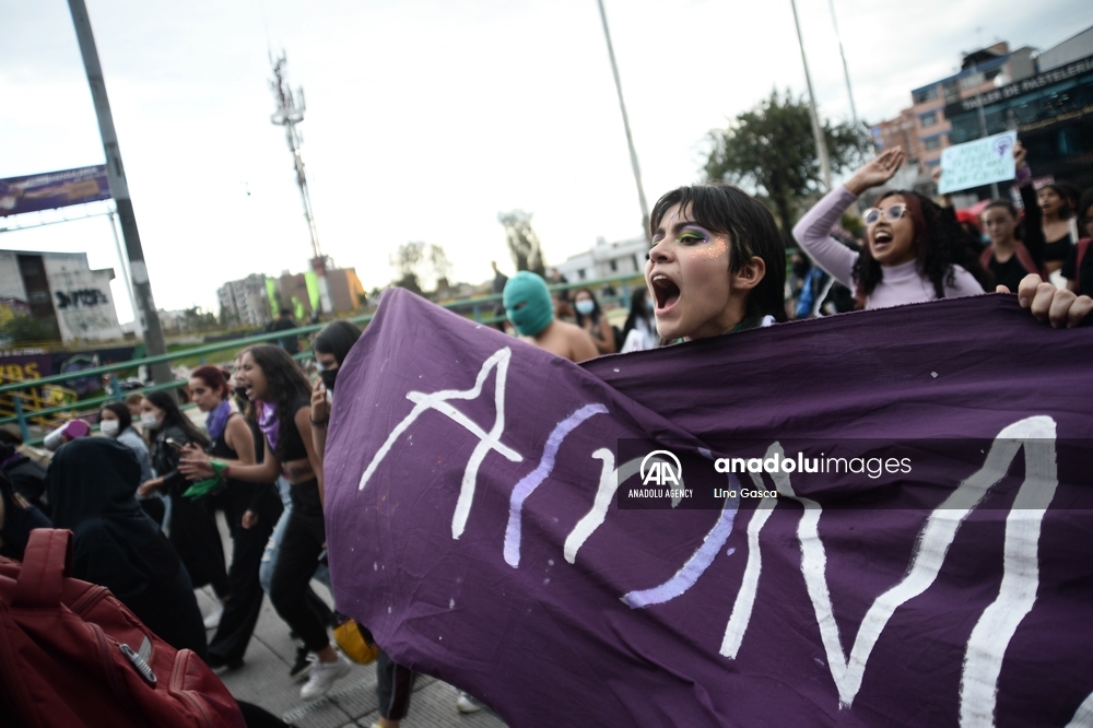 Marcha Feminista En El Día Internacional De La Mujer En Bogotá Anadolu Ajansı 6904