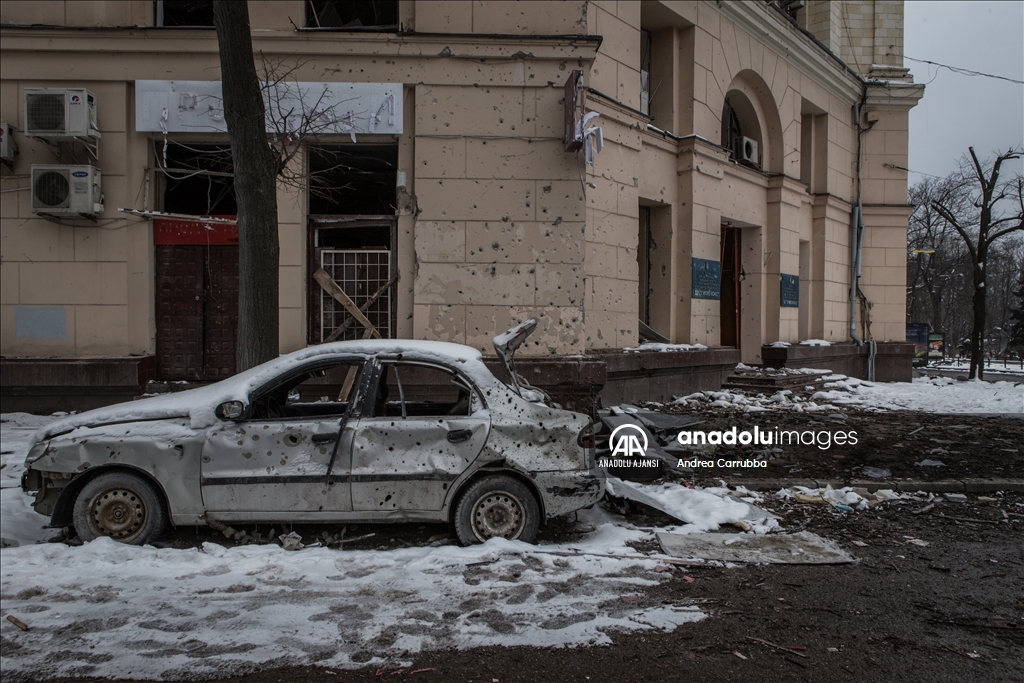 Ukrayna'nın Harkiv kentindeki yıkım, AA tarafından görüntülendi