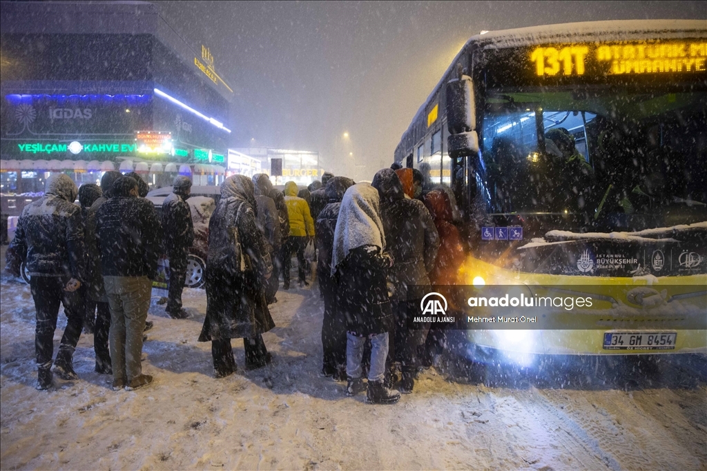 İstanbul'da kar yağışı
