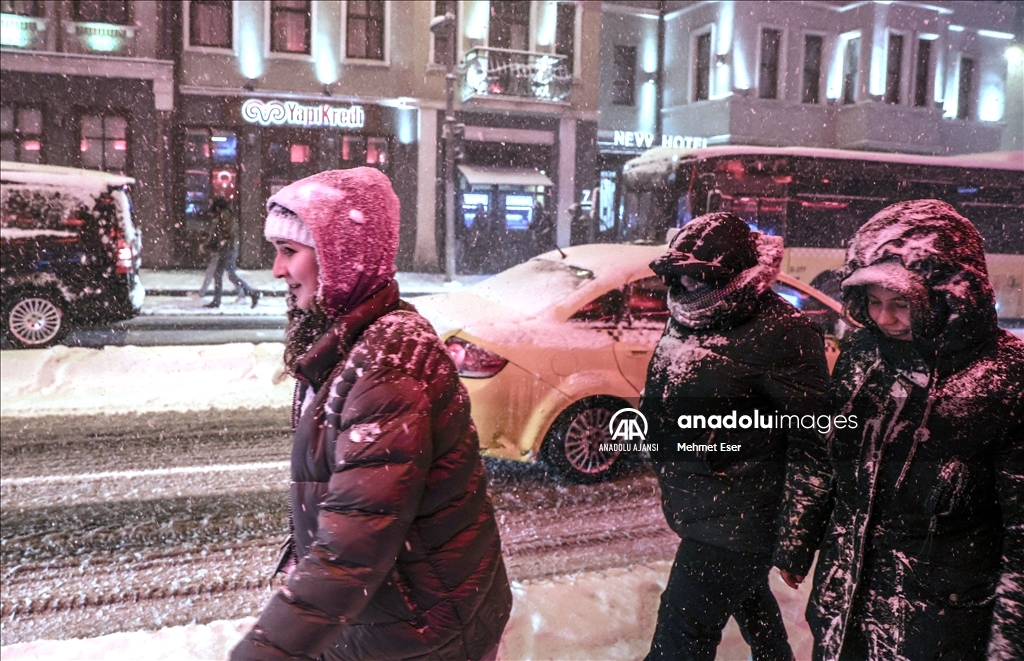 İstanbul'da kar yağışı