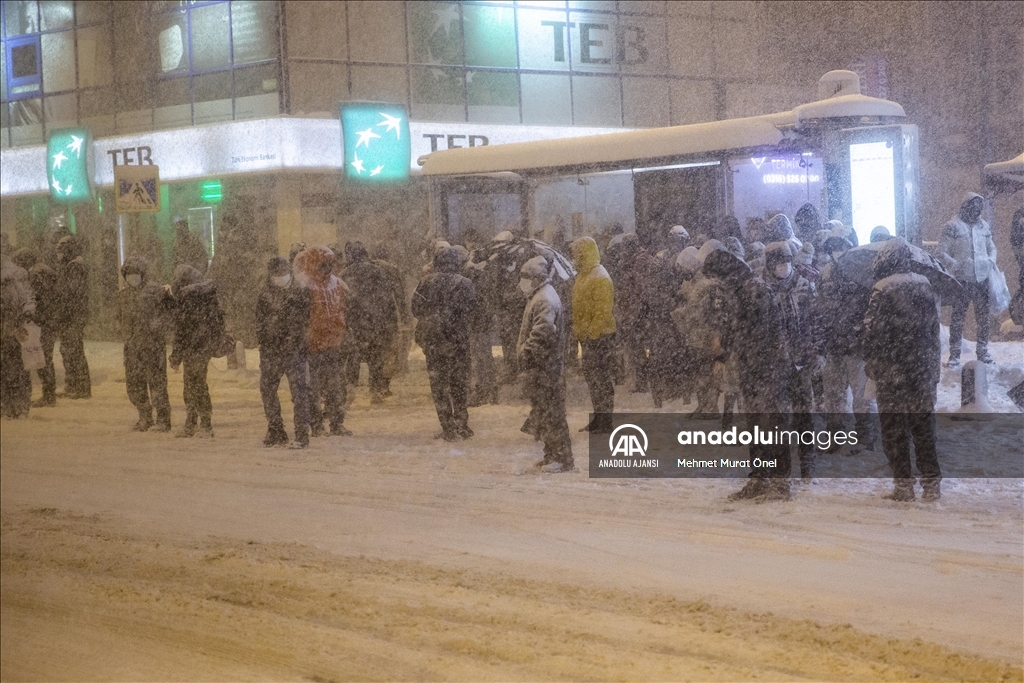 İstanbul'da kar yağışı