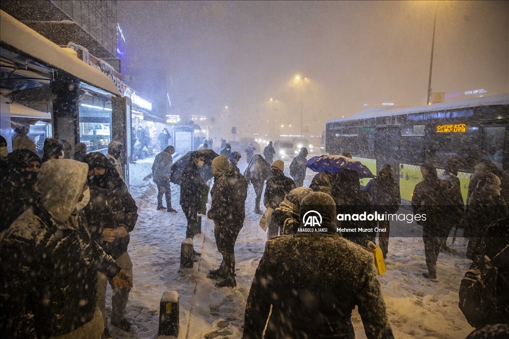 İstanbul'da kar yağışı 