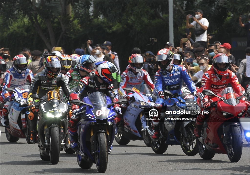 Pembalap Motogp gelar parade di Jakarta