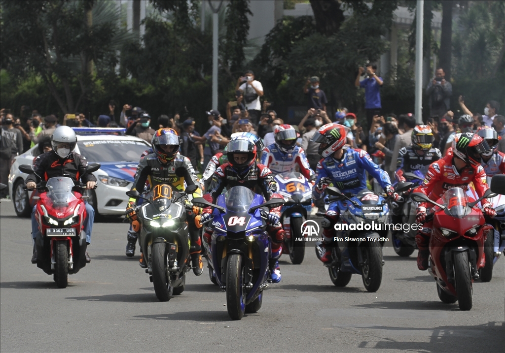 Pembalap Motogp gelar parade di Jakarta