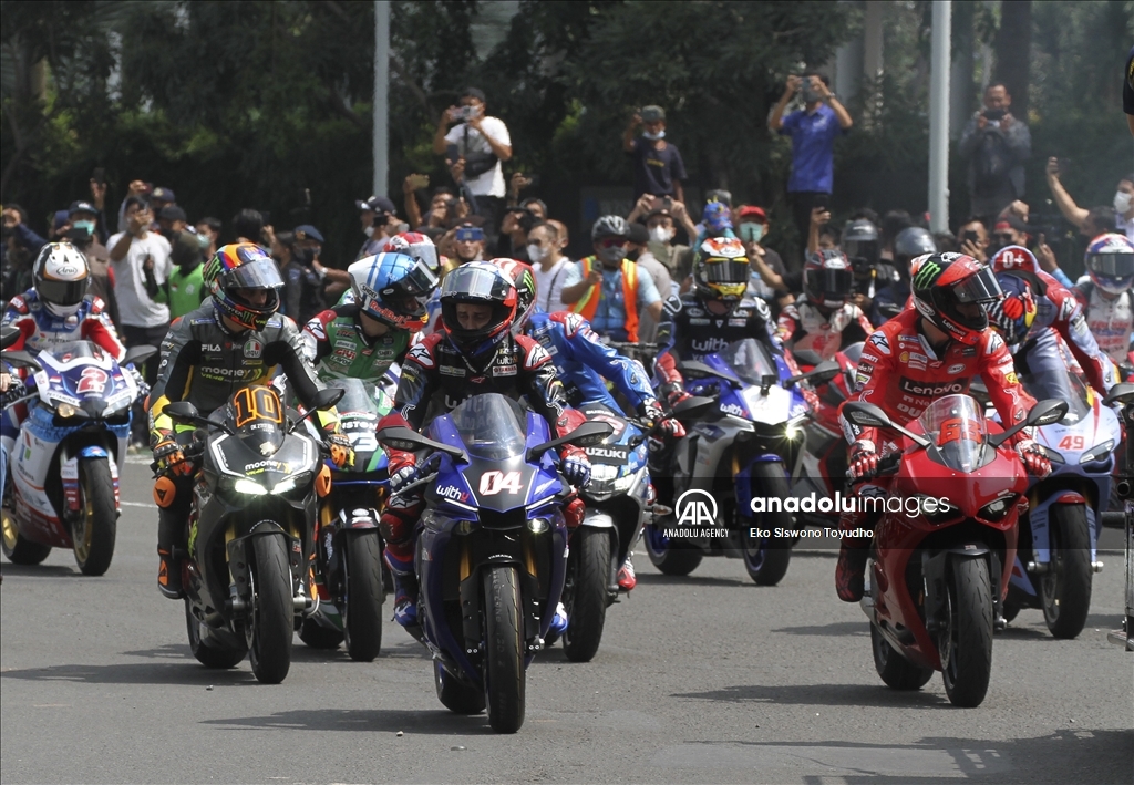 Pembalap Motogp gelar parade di Jakarta