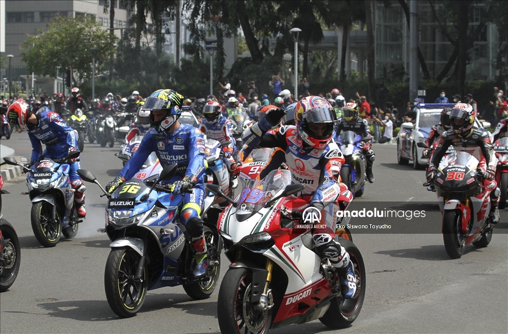 Pembalap Motogp gelar parade di Jakarta