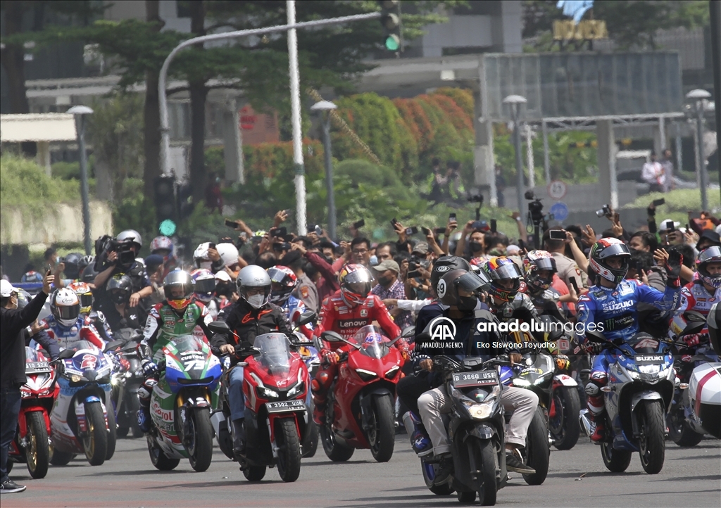 Pembalap Motogp gelar parade di Jakarta