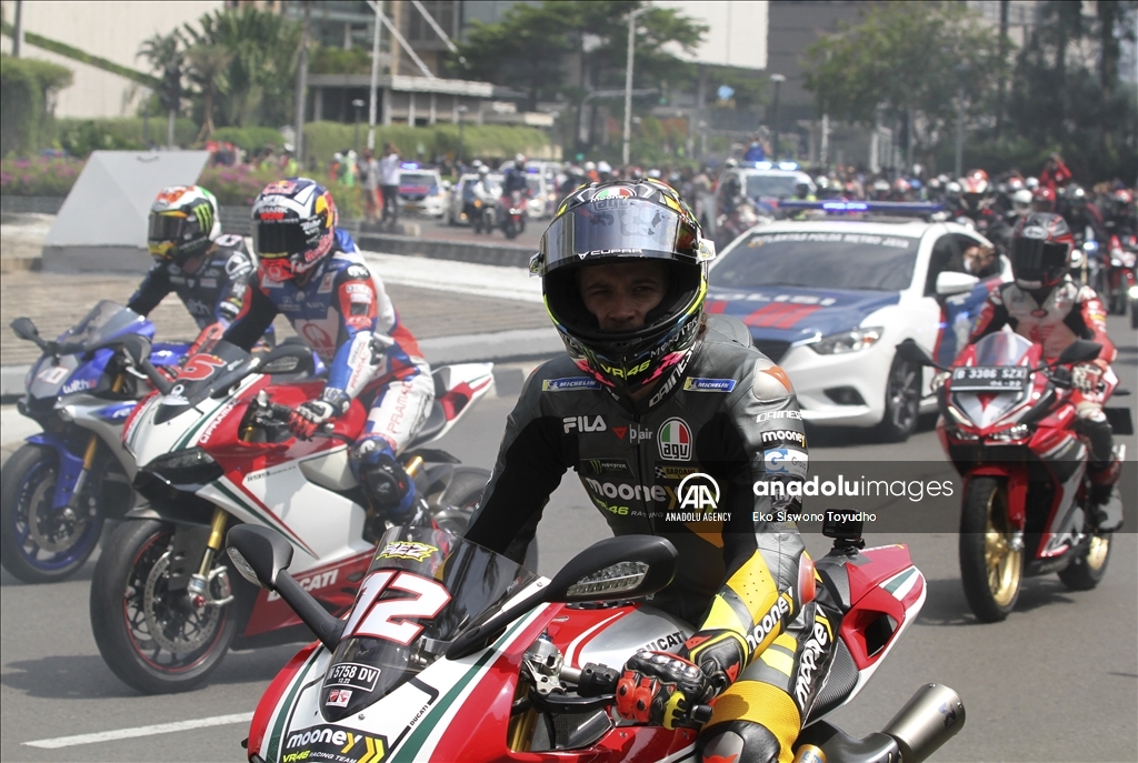 Pembalap Motogp gelar parade di Jakarta