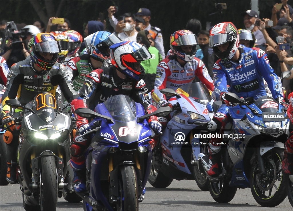 Pembalap Motogp gelar parade di Jakarta