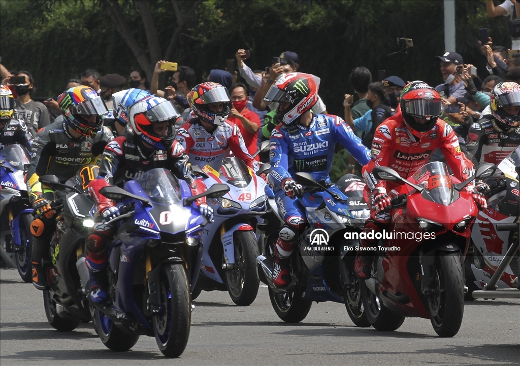 Pembalap Motogp gelar parade di Jakarta