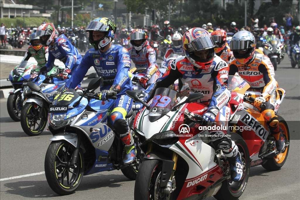 Pembalap Motogp gelar parade di Jakarta