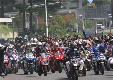 Pembalap MotoGP gelar parade di Jakarta