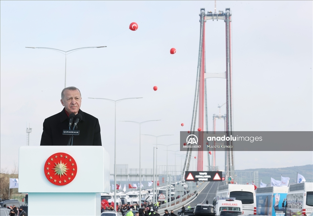 سخنرانی اردوغان در مراسم افتتاحیه پل ‌«چاناک‌قلعه 1915» 