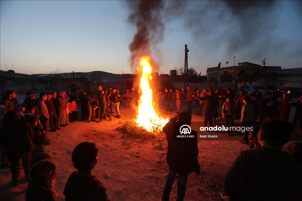Suriye’nin kuzeyinde Nevruz ateşi yakıldı