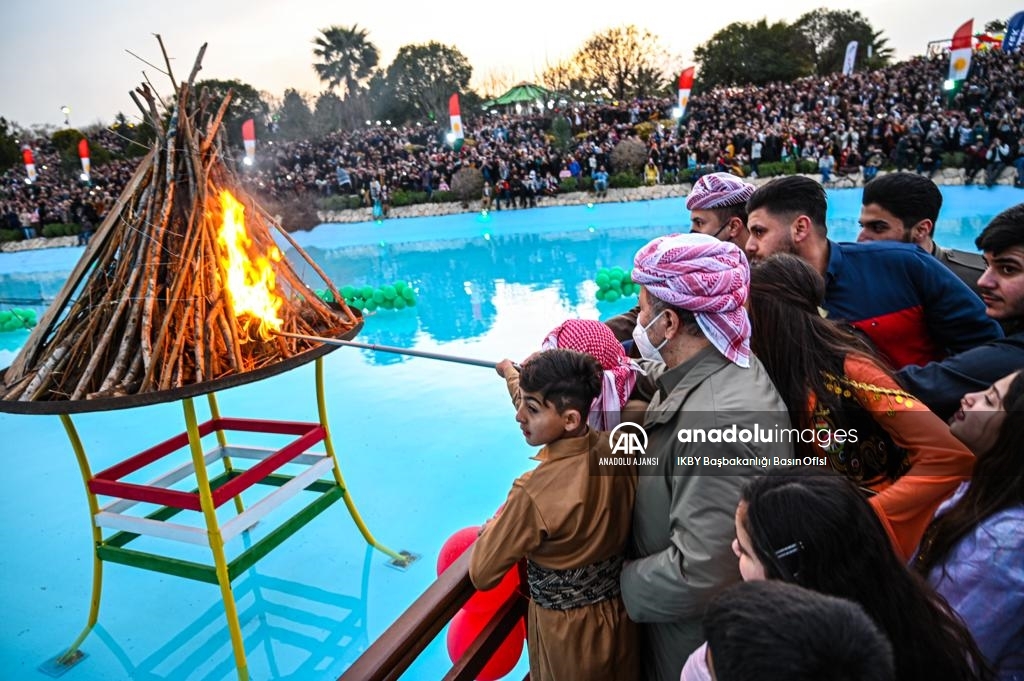 Irak'ın Erbil şehrinde Nevruz Bayramı kutlandı