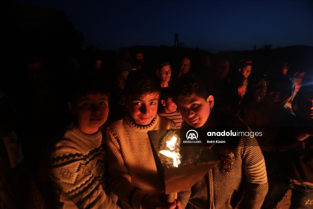 Suriye’nin kuzeyinde Nevruz ateşi yakıldı