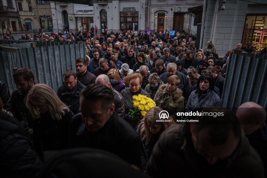 Pemakaman tentara Ukraina di Lviv 