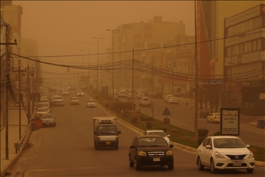 Heavy sandstorm in Duhok, Iraq