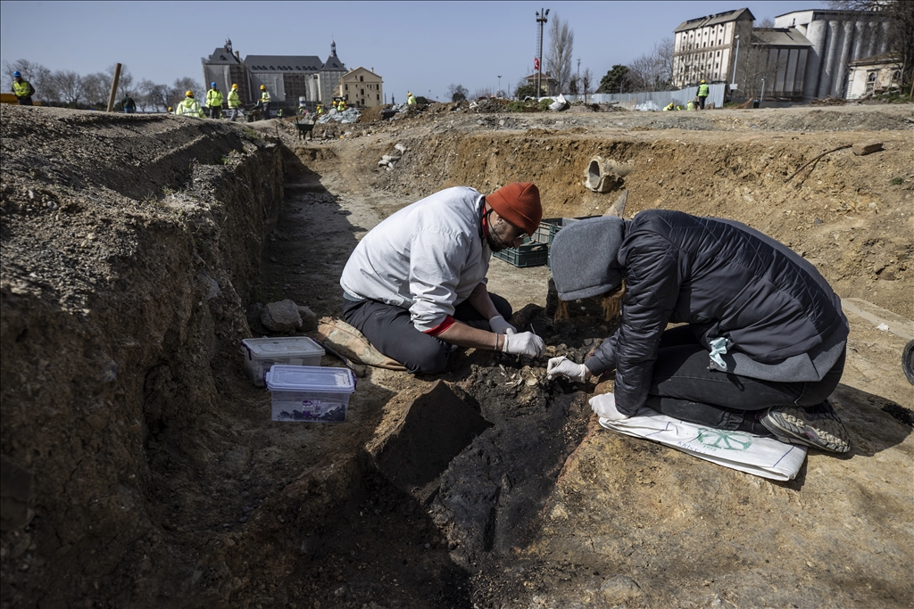 Archaeological excavations at Haydarpasa train station in Istanbul