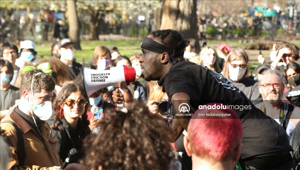 Homeless New Yorkers protest Eric Adams