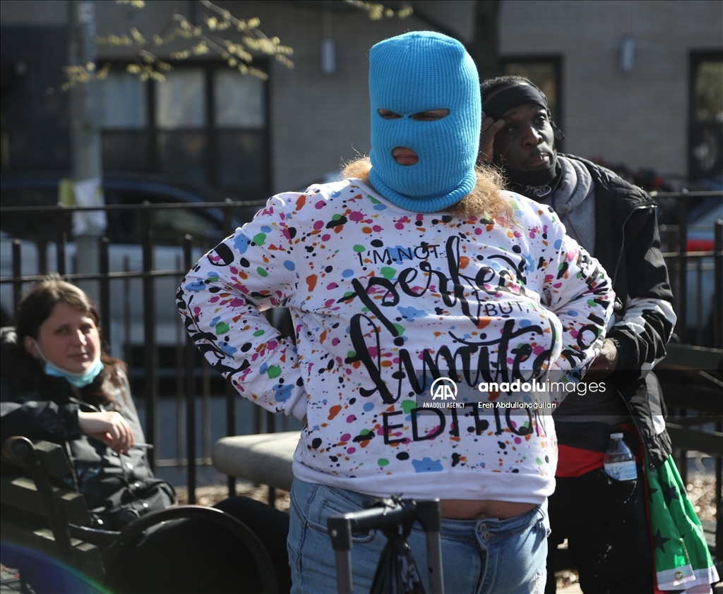 Homeless New Yorkers protest Eric Adams