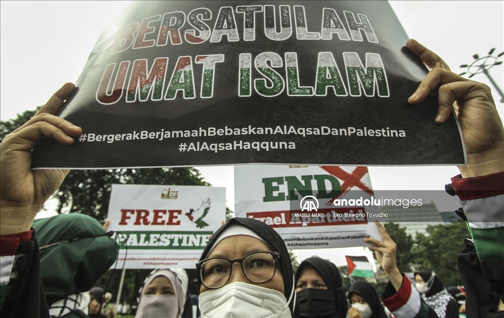 Aksi damai bela al-Aqsa di Kedubes AS, Jakarta