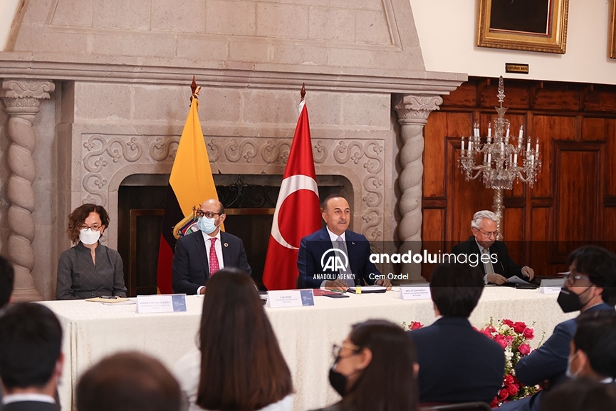 Finaliza visita a Ecuador del ministro de Relaciones Exteriores de Turquía, Mevlut Cavusoglu