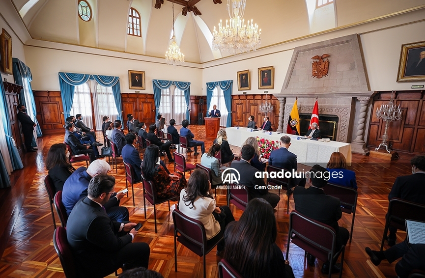 Finaliza visita a Ecuador del ministro de Relaciones Exteriores de Turquía, Mevlut Cavusoglu