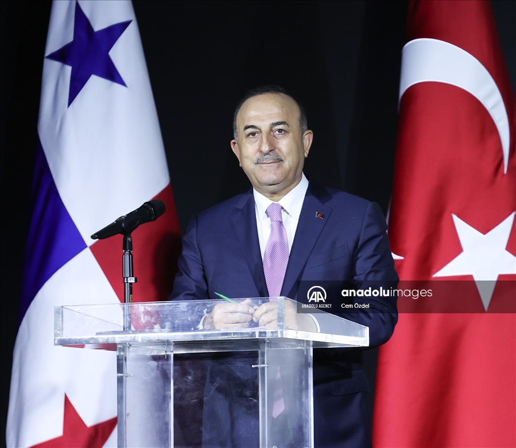 نشست خبری مشترک وزیران خارجه ترکیه و پاناما