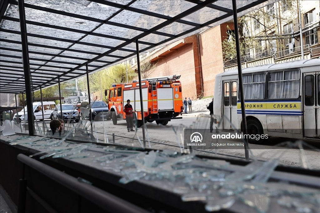 Ukrayna'nın başkenti Kiev'de sivillerin yaşadığı bina vuruldu