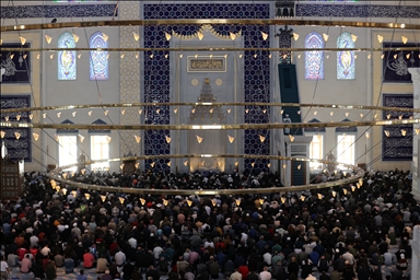 Muslims across the world gathered in mosques to pray on the last Friday of the holy month of Ramadan