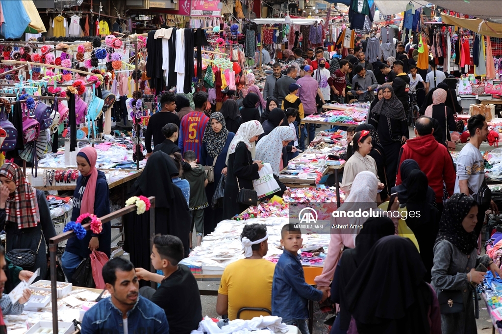 Gazze'de ramazan bayramı arifesinde alışveriş hareketliliği