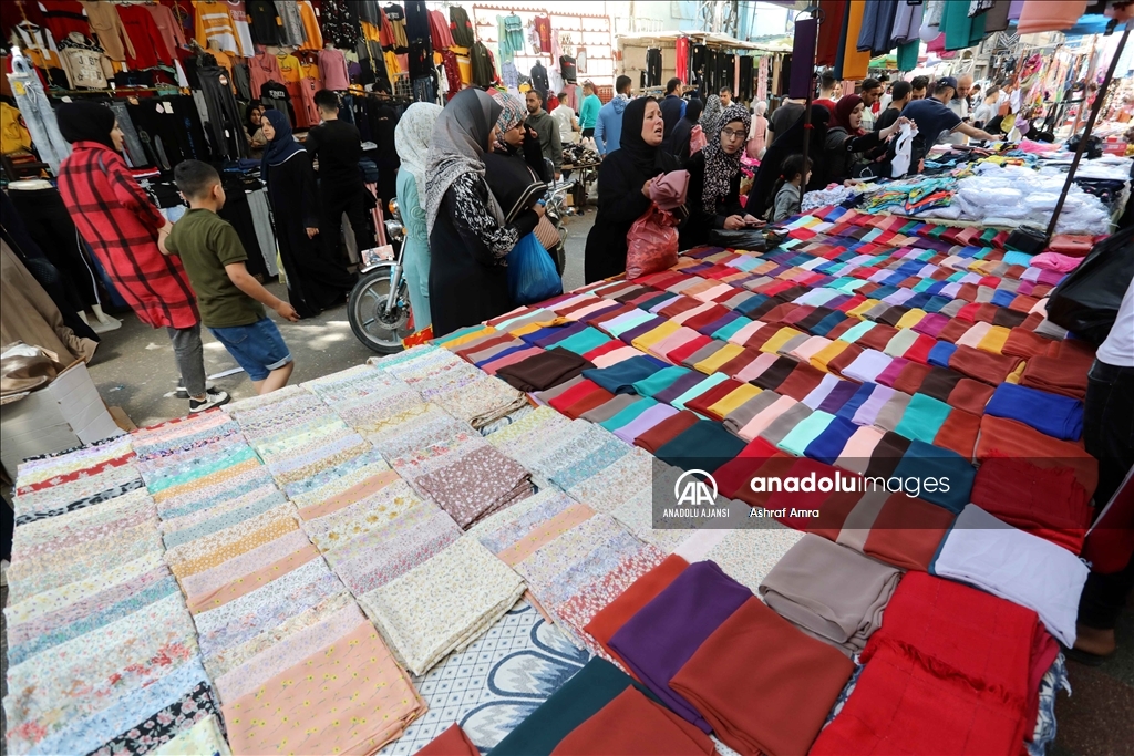 Gazze'de ramazan bayramı arifesinde alışveriş hareketliliği