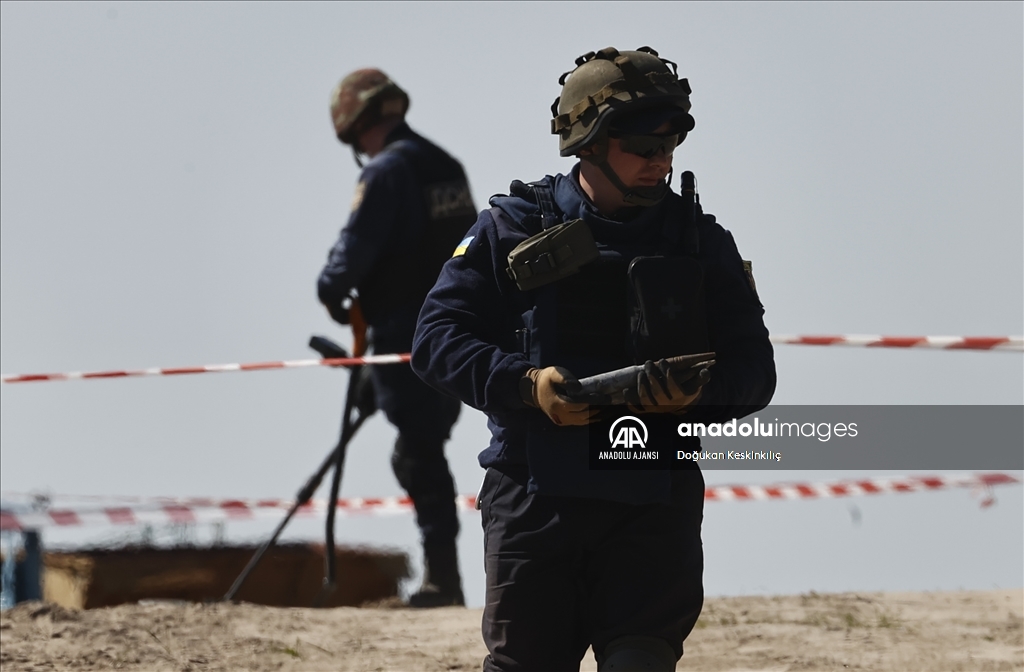 Gostomel Askeri Havaalanında mayın temizleme çalışmaları başladı