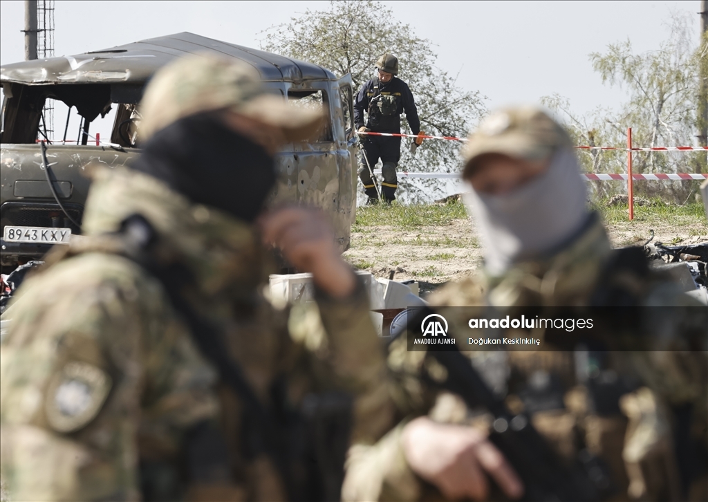 Gostomel Askeri Havaalanında mayın temizleme çalışmaları başladı