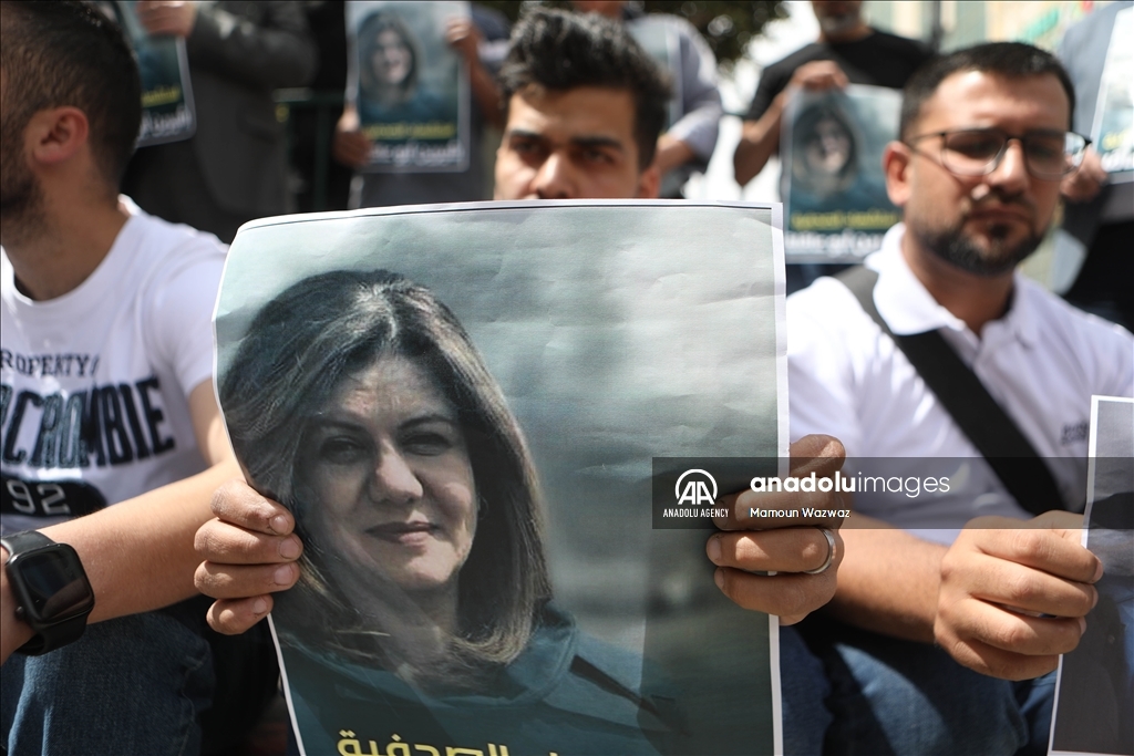 تظاهرات فلسطینیان در اعتراض به قتل خبرنگار توسط اسرائیل  