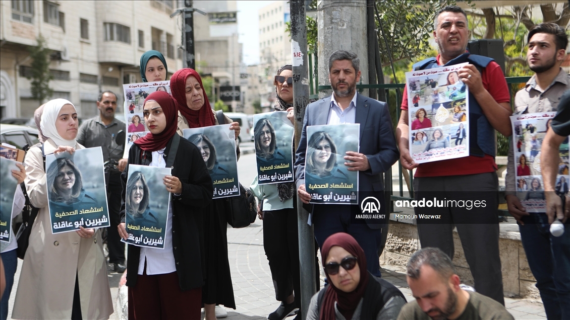 تظاهرات فلسطینیان در اعتراض به قتل خبرنگار توسط اسرائیل  