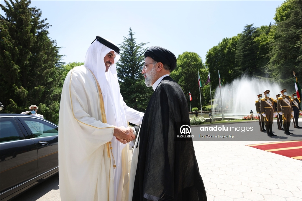 استقبال رسمی رئيس‌جمهور ایران از امیر قطر